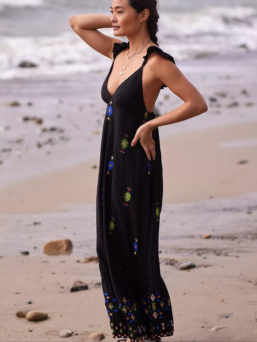 NWT: Anthropologie Embroidered Maxi Dress